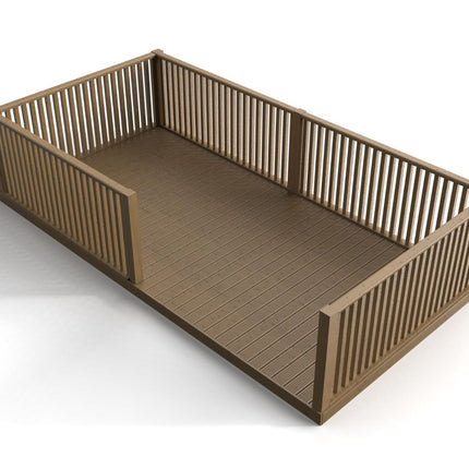 Rectangular Decking Kit With Balustrades V.4
