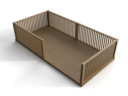 Rectangular Decking Kit With Balustrades V.4