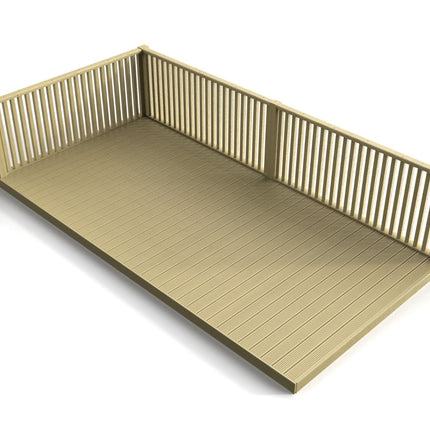 Rectangular Decking Kit With Balustrades V.6