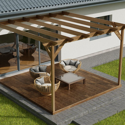 Wall Mounted Pergola and Decking Kit Disnasty Design