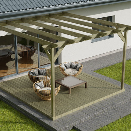 Wall Mounted Pergola and Decking Kit Disnasty Design