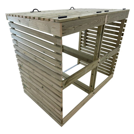 Binhaven Slatted Wheelie Bin Storage Unit