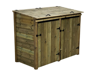 Premium Tongue and Groove Wooden Wheelie Bin Store