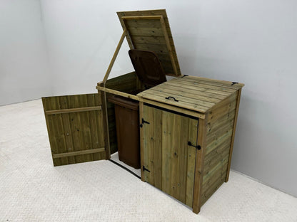 Premium Tongue and Groove Wooden Wheelie Bin Store