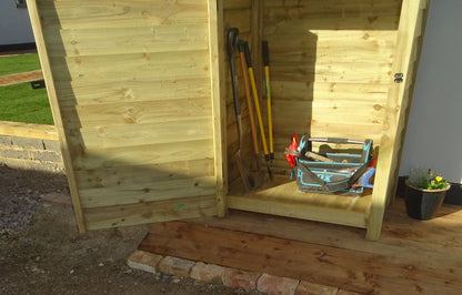 Wooden Garden Tool Storage with Shelf W-99cm, H-126cm or 180cm, D-88cm
