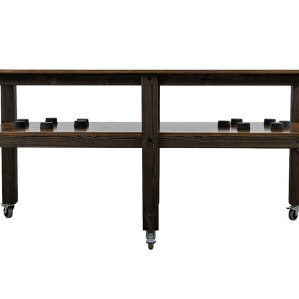 "Grill Table Fits All" BBQ Kitchen Space for Dual Kamado Ceramic Smokers