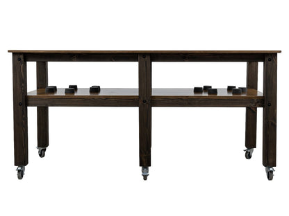 "Grill Table Fits All" BBQ Kitchen Space for Dual Kamado Ceramic Smokers