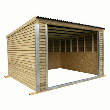12ft x 12ft Open Front Mobile Animal Field Shelter V.2