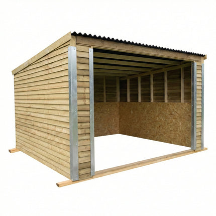 12ft x 12ft Open Front Mobile Animal Field Shelter V.2