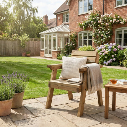 Consilium Garden Fence Bench With Backrest - Rustic Finish