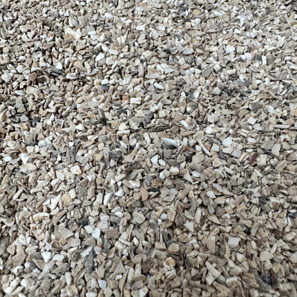 fine crushed sea shells spread out - Grit & Grow