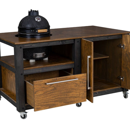 "Chef's Mate" BBQ Grill Table, Kitchen space for all ceramic kamado cookers