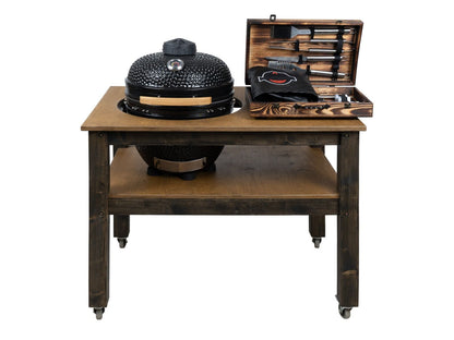 BBQ Space Outdoor Kitchen Islands, for Kamado Bono Limited Ceramic smoker (1.2m Length, with wheels)