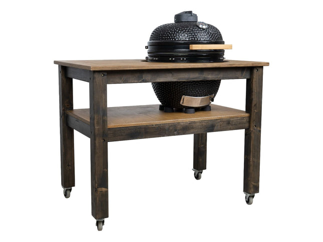 BBQ Space Outdoor Kitchen Islands, for Kamado Joe (Classic Joe I) Ceramic smoker (1.2m Length, with wheels)