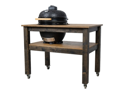 BBQ Space Outdoor Kitchen Islands, for Kamado Egg (Large) Ceramic smoker (1.2m Length, with wheels)