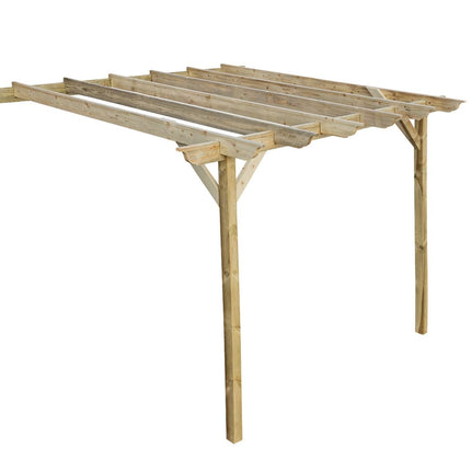 Wall Mounted Wooden Pergola Kit - Longhorn Design