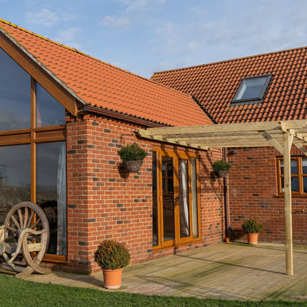 Wall Mounted Wooden Pergola Kit - Longhorn Design