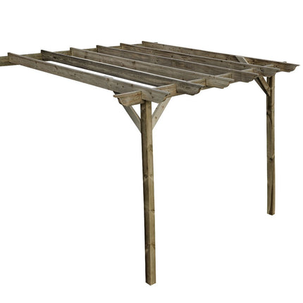 Wall Mounted Wooden Pergola Kit - Longhorn Design