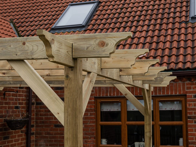 Wall Mounted Wooden Pergola Kit - Orchid Design
