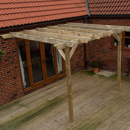 Wall Mounted Wooden Pergola Kit - Orchid Design
