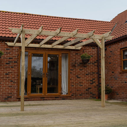 Wall Mounted Wooden Pergola Kit - Orchid Design