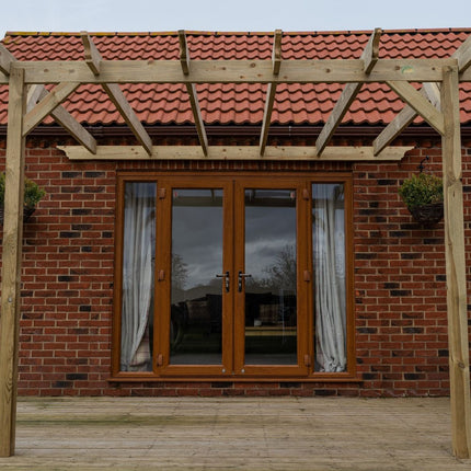 Wall Mounted Wooden Pergola Kit - Orchid Design