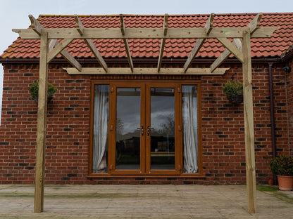 Wall Mounted Wooden Pergola Kit - Orchid Design