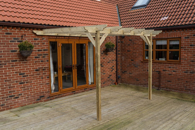 Wall Mounted Wooden Pergola Kit - Dinasty Design