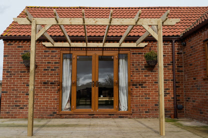 Wall Mounted Wooden Pergola Kit - Dinasty Design