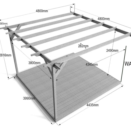 Wall Mounted Pergola and Decking Kit Champion Design