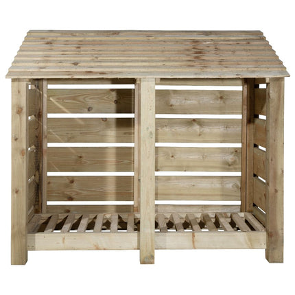 Slatted Wooden Log Store W-146cm, H-126cm Or 180cm, D-88cm