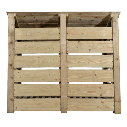 Slatted Wooden Log Store W-146cm, H-126cm Or 180cm, D-88cm