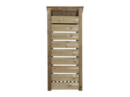 Slatted Wooden Log Store With Door W-79cm, H-126cm or 180cm, D-88cm