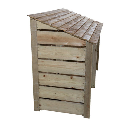 Slatted Wooden Log Store W-187cm, H-126cm or 180cm, D-88cm