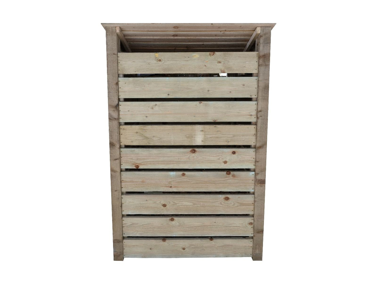 Slatted Wooden Log Store W-119cm, H-126cm Or 180cm, D-88cm
