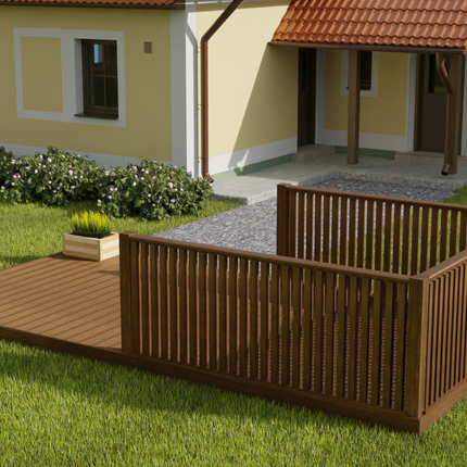 Rectangular Decking Kit With Balustrades V.3