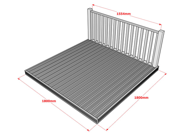 Decking Kit With One Side Balustrade