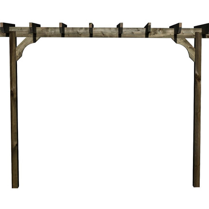 Chamfered Single Beam Pergola, Plant Climbing Arbour - Sculpted brace