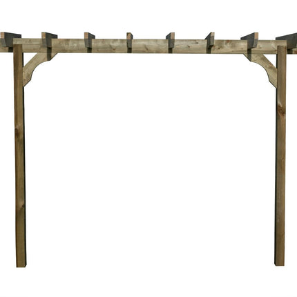 Chamfered Single Beam Pergola, Plant Climbing Arbour - Sculpted brace