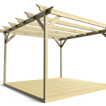 Champion Wooden Pergola and Decking Kit
