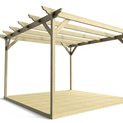 Dinasty Wooden Pergola and Decking Kit