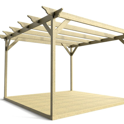 Orchid Wooden Pergola and Decking Kit