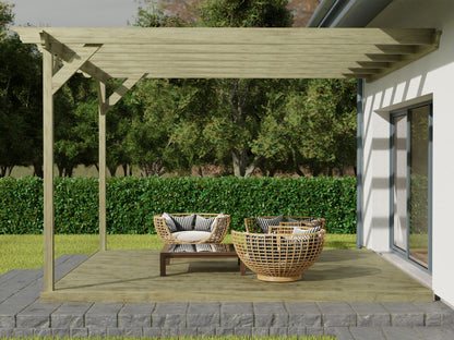 Wall Mounted Pergola and Decking Kit Champion Design