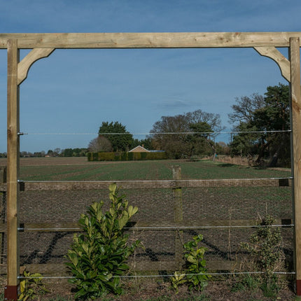 Screen Pergola, Plant Climbing Arbour - Chamfered Sculpted Brace