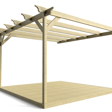 Wall Mounted Pergola and Decking Kit Champion Design