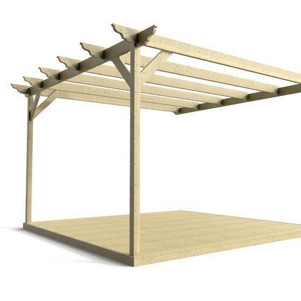 Wall Mounted Pergola and Decking Kit Disnasty Design