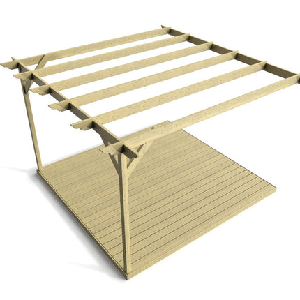 Wall Mounted Pergola and Decking Kit Disnasty Design
