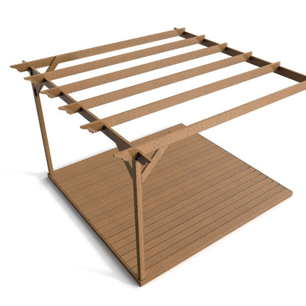Wall Mounted Pergola and Decking Kit Orchid Design