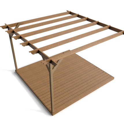 Wall Mounted Pergola and Decking Kit Ovolo Design