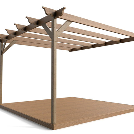 Wall Mounted Pergola and Decking Kit Ovolo Design